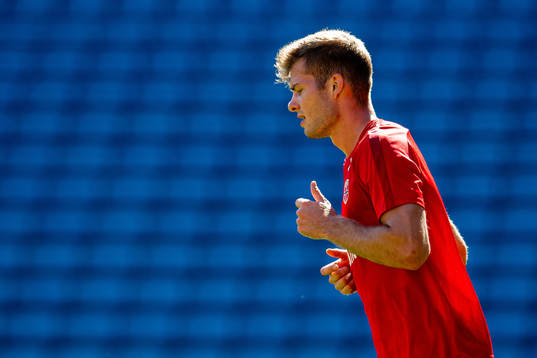 Alexander Sørloth of the Norwegian national football team