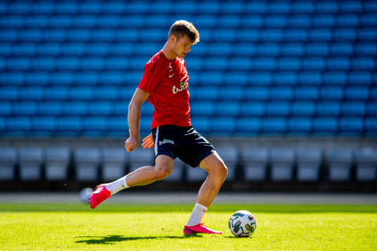 Alexander Sørloth of the Norwegian national football team