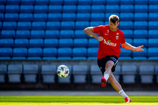 Alexander Sørloth of the Norwegian national football team