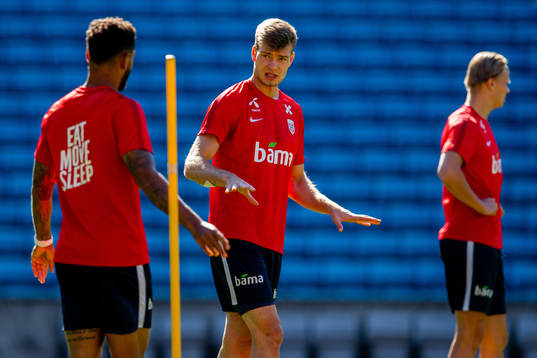 Joshua King, Alexander Sørloth and Erling Braut Haaland of