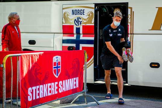 Kristoffer Ajer of the Norwegian national football team