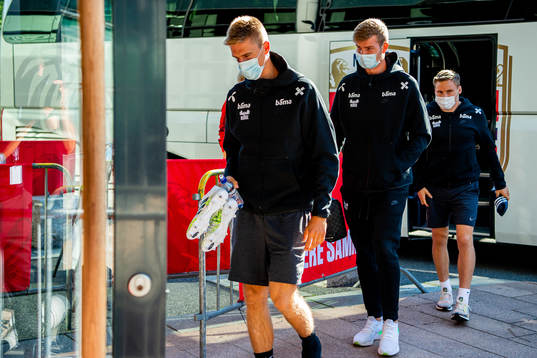 Markus Henriksen, Alexander Sørloth and Jonas Svensson of
