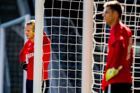 Goalkeeper Ørjan Håskjold Nyland of the Norwegian
