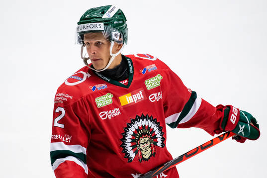 Frölundas Max Friberg innan ishockeymatchen i