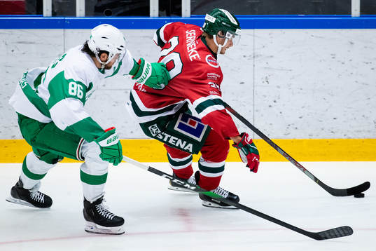 Rögles Eric Gelinas och Frölundas Johan Sundström
