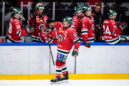 Frölundas Joel Lundqvist jublar