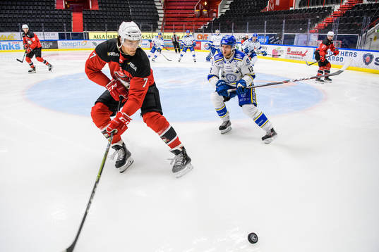 Malmö Redhawks Oliver Lauridsen och Leksands Fredrik