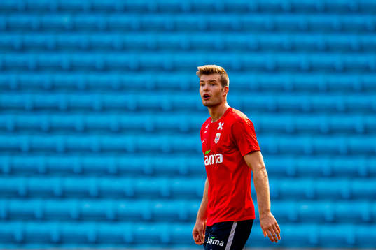Alexander Sørloth of the Norwegian national football team