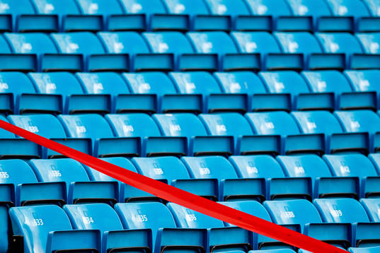 Marker for a red zone in accordance with the UEFA Return to