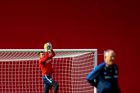 Goalkeeper Rune Almenning Jarstein of the Norwegian
