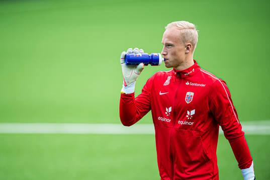 Goalkeeper Julian Faye Lund of Norway