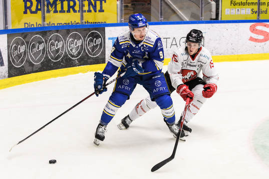 Leksands Patrik Zackrisson och Vita Hästens Simon