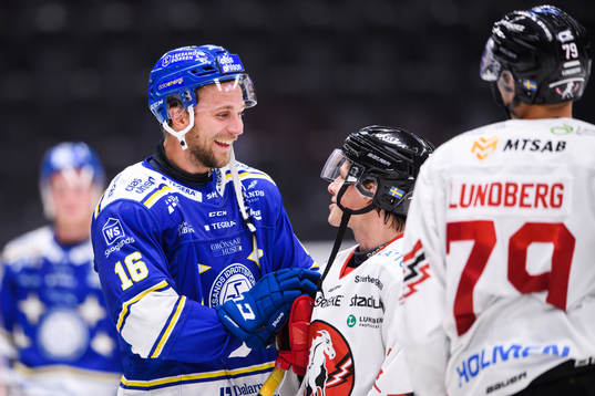 Leksands Daniel Gunnarsson och Vita Hästens Marcus Karlberg