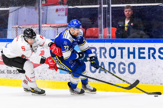 Vita Hästens Anton Danielsson och Leksands Marek Hrivík