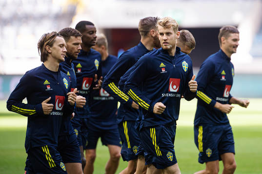 Kristoffer Olsson, Marcus Berg and Filip Helander of the