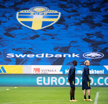 Ken Sema and Emil Forsberg of the Swedish national football