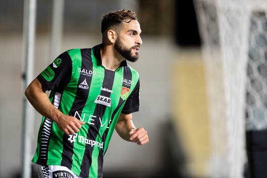 GAIS Mervan Celik jublar sitt 2-0 mål