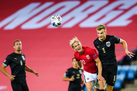 Morten Thorsby of Norway and Stefan Posch of Austria
