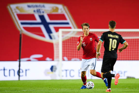 Sander Berge of Norway and Christoph Baumgartner of Austria