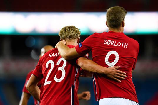 Erling Braut Haaland and Alexander Sørloth of Norway