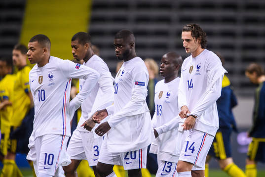 Kylian Mbappé, Presnel Kimpembe, Dayot Upamecano, N'Golo