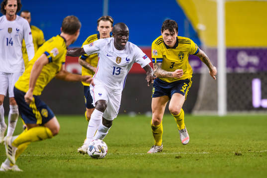 N'Golo Kanté of France Victor Nilsson Lindelöf of Sweden