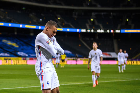 Kylian Mbappé of France celebrates