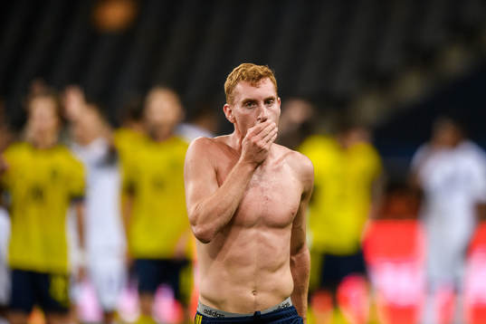 Dejan Kulusevski of Sweden looks dejected