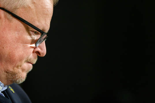 Head coach Janne Andersson of Sweden at a press conference