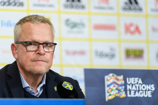 Head coach Janne Andersson of Sweden at a press conference