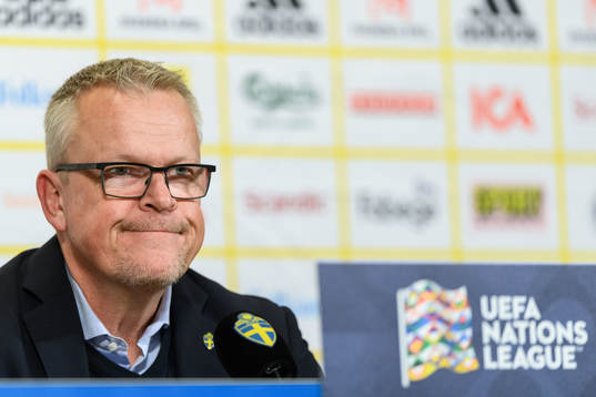 Head coach Janne Andersson of Sweden at a press conference