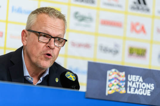 Head coach Janne Andersson of Sweden at a press conference