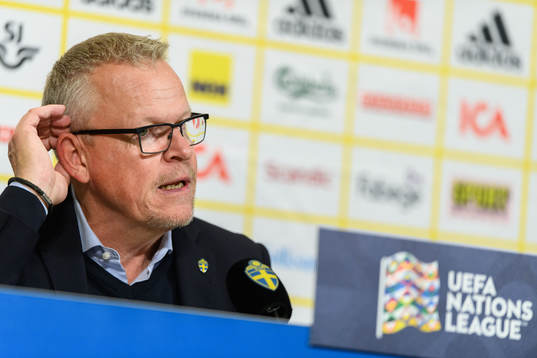 Head coach Janne Andersson of Sweden at a press conference
