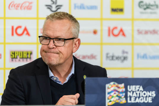 Head coach Janne Andersson of Sweden at a press conference