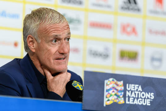 Head coach Didier Deschamps of France at a press conference