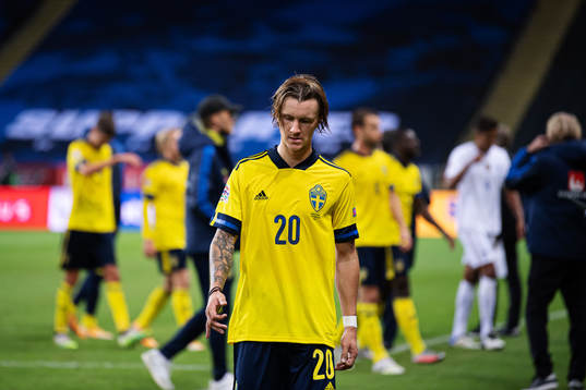 Kristoffer Olsson of Sweden looks dejected