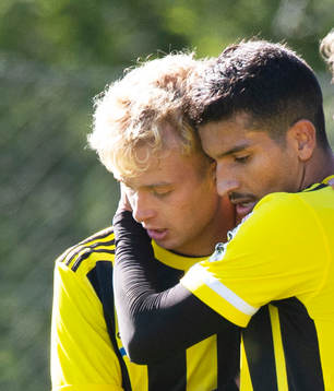 IFK Hässleholms Mustafa Owaid gör segermålet 1-2 och