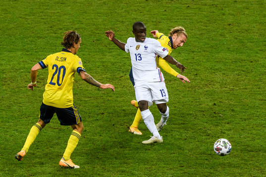 Kristoffer Olsson and Emil Forsberg of Sweden against