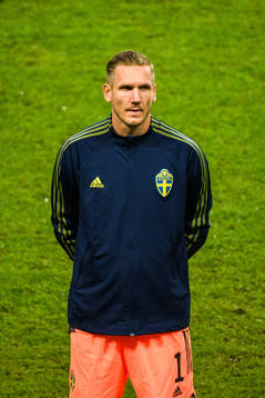 Goalkeeper Robin Olsen  of Sweden