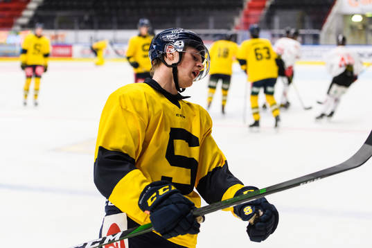 Södertäljes Hugo Gustafsson deppar