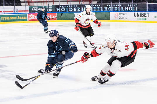 Djurgårdens Henrik Eriksson och Malmö Redhawks Jesper