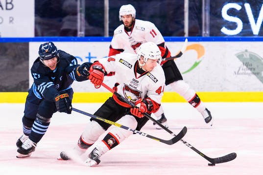Djurgårdens Henrik Eriksson och Malmö Redhawks Jesper