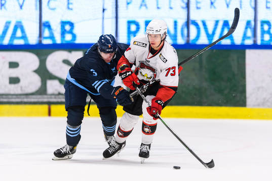 Djurgårdens Tobias Björnfot och Malmö Redhawks Adam