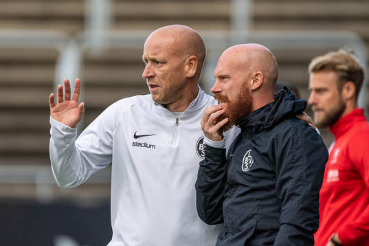 Landskronas tränare Billy Magnusson och assisterande