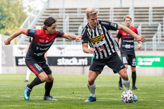 Trollhättans Jake Weisbrod mot Landskronas Linus Olsson