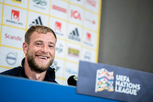 John Guidetti of the Swedish national football team