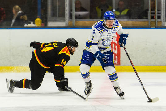 Brynäs Johan Alcén och Leksands Patrik Zackrisson