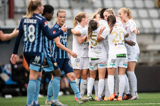 Rosengårds spelare jublar