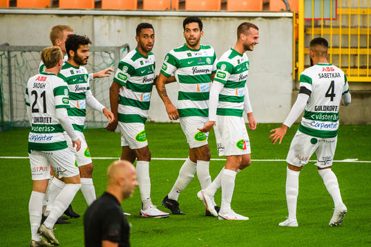 Västerås Jonas Hellgren jublar med lagkamrater