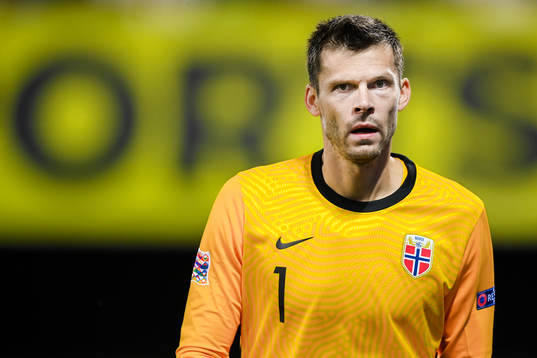 Goalkeeper Rune Almenning Jarstein of Norway